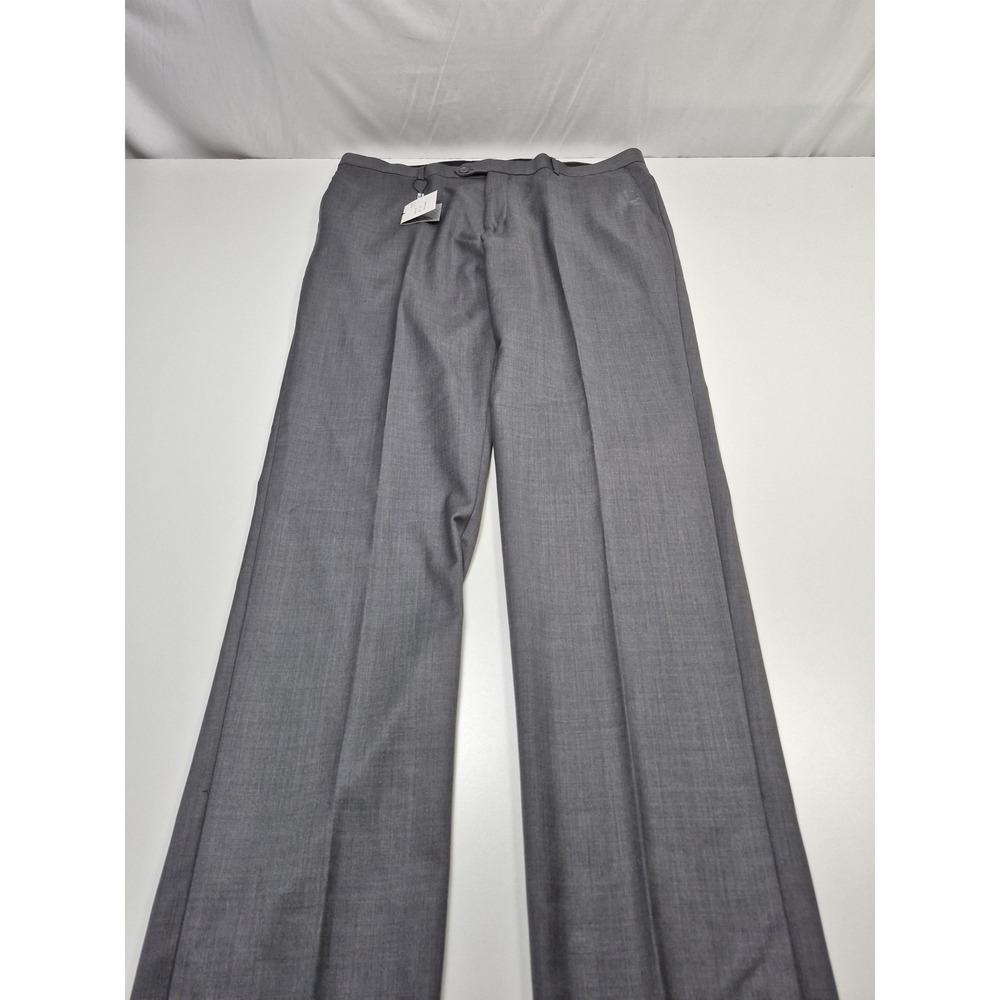 Rossetti Dress Pants Mens 40x36 Gray Super 150s Wool Flat Front Unhemmed NWT